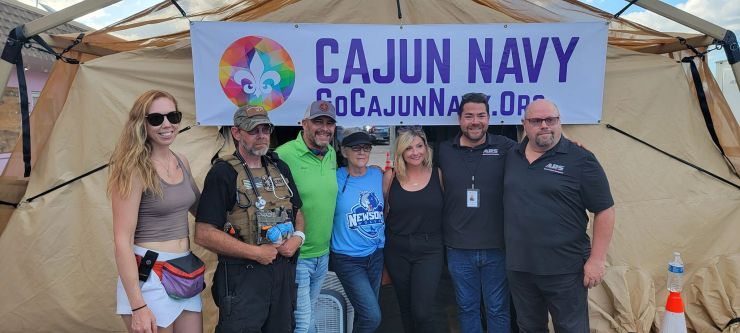 Cajun Navy Ground Force team at relief staging area